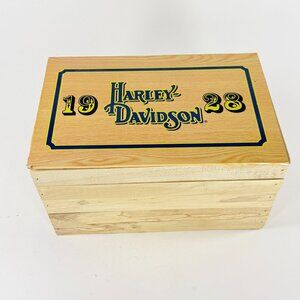 Harley Davidson Motorcycle Wooden Style Storage Box Home Decor